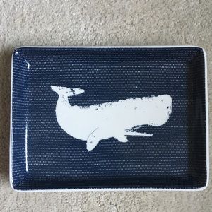 J.crew ceramic jewelry and trinket whale dish, NWT